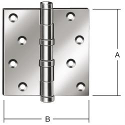 Bisagra de puerta de rodamiento de bolas - laminada - recta - pesada - PU 2 piezas - Precio por unidad de embalaje