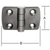 Polyamide scharnier - met roestvrijstalen pen - VE 10 stuks - prijs per VE