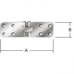 Klapscharnier - 150 x 45 x 5 mm - geslagen - verzinkt - 10 stuks