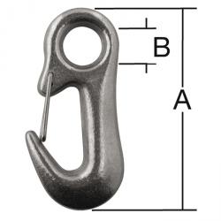 Abschlepphaken - verzinkt - 92 x 18 mm - Traglast 875 kg - VE 5 Stück - Preis per VE