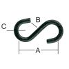 Decoratieve schroefhaken - 31,5 x 6 x 3,8  mm - VE 10 stuks - Prijs per VE