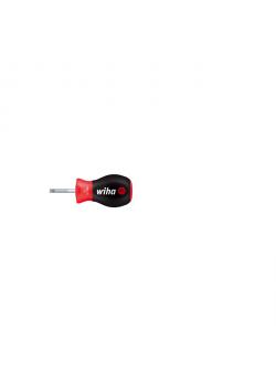 Stubby-schroevendraaier SoftFinish® - sleuf - korte ronde lemmet - serie 302