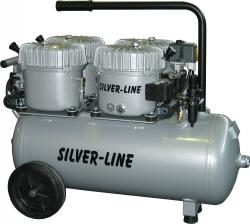 Compresseur silencieux Silver Line L-S200-50 - d&eacute;bit 128 l/min - 8 bar