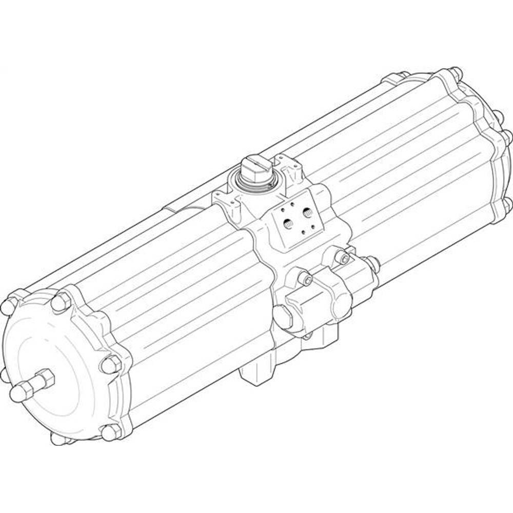 Attuatore rotante FESTO DAPS – Serie 1920 - a semplice effetto - forza molla da 2 a 4 - con molla di ritorno - schema di foratura flangia - F16 - unità di imballaggio da 1 pezzo - prezzo per pezzo