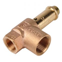 Válvula de seguridad (TÜV) - sistemas de calentamiento de agua - bronce de cañón - 2,5 y 3 bar