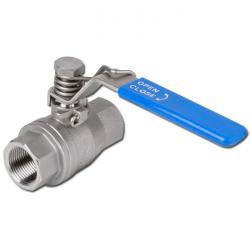 Kogelkraan - roestvrij staal - 2-weg - veerterugstelling - IG Rp 1/4" tot Rp 2" - DN 11 tot 50 - PN -0,9 tot 63