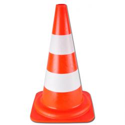 Verkeerskegels van zacht PVC - rood/wit, 50 cm hoog