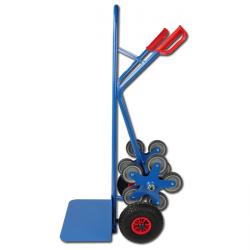 Carretilla para escaleras - Capacidad de carga 200 kg - Acero o aluminio - Ruedas neumáticas