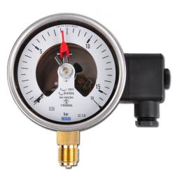 Contactmanometers - van -1 bar tot 600 bar - Ø 100 / Ø 160 mm - roestvrij staal, messing - verticaal