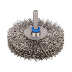 Rundbürste, PFERD - mit Schaft - INOX-TOTAL, ungezopft - Bürsten Ø 80 mm - Drahtstärke 0,3 mm - Besatz: BxL 15 x19 mm - Gesamtlänge 50 mm