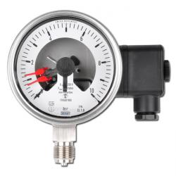 Contactmanometer - Ø 100 mm - roestvrij staal - klasse 1,0 - staand