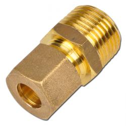 Inschroefbare klemringverbinding - messing - buis-Ø 4 tot 22 mm - conisch AG R 1/8" tot R 3/4" - PN 54 tot 150