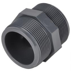 Dobbel nippel - PVC-U - 2 utvendige gjenger G 3/8" til G 4" - PN 16
