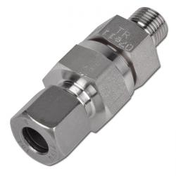 Válvula antirretorno - acero inoxidable - serie de fabricación ligera - diámetro exterior de tubo de Ø 6 a 35 mm en G 1/8" a G 1 1/2" - PN 100 a 250