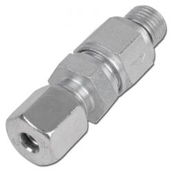 Válvula antirretorno - Acero galvanizado - Serie de fabricación robusta - Rosca exterior de tubo Ø 6 a 38 mm en AG G 1/4" a G 1 1/2" - PN 250 a 400