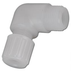 Screw-in fitting. - PVDF - elbow - 1/8" to 1/2" - up to 10 bar