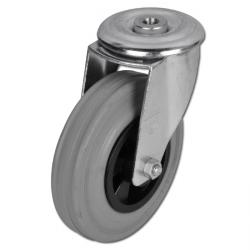 Apparate-Lenkrolle mit Rückenloch - Rad-Ø 80 bis 200 mm - Bauhöhe 99 bis 235 mm - Tragkraft 50 bis 205 kg