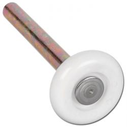 Galet de roulement pour porte sectionnelle - galet en polyamide avec essieu - avec roulement à billes ou à moyeu lisse - Ø du galet 46 mm - capacité de charge 60 kg