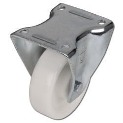 Zestaw kołowy stały do dużych obciążeń - koło poliamidowe - Ř koła 80 do 125 mm - wysokość 108 do 155 mm - nośność 200 do 350 kg