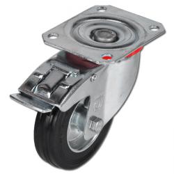 Transportgeräterolle - Vollgummirad - Rad-Ø 80 bis 280 mm - Bauhöhe 100 bis 320 mm - Tragkraft 50 bis 385 kg