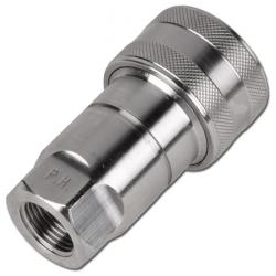 Hydraulische koppeling met binnenschroefdraad - roestvrij staal