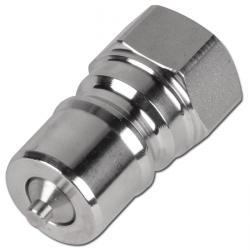 Hydraulische stekker met binnenschroefdraad - roestvrij staal