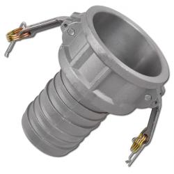 Pienentävä Camlock-liitin tyyppi C - alumiini/PP - 2"- 1½" - turvavivulla