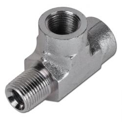 T-insteekstuk - verzinkt staal - 1 NPT-AG en 2 NPT-IG - NPT 1/8" tot NPT 1" - PN 140 tot 350