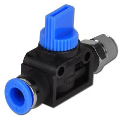 Afsluitkraan 3/2-weg - AG - R 1/8" tot R 1/2" - met steekverbinding