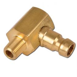 Enchufe rápido para altas temperaturas - DN 6 - con rosca exterior 90° - MS/VA - sin válvula