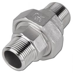 Nipplo doppio separabile - acciaio inox 1.4408 - filettatura maschio da R 1/8" a R 2" - tenuta conica - PN 16