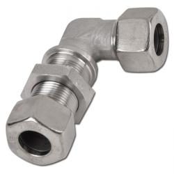 Racor pasamuros acodado - Serie L/S - Acero inoxidable 1.4571 - Tubo Ø 6 a 42 mm - PN 160 a 630