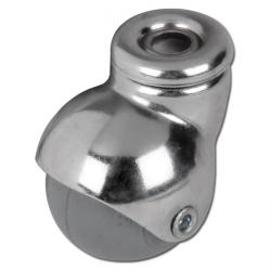 Zestaw kołowy skrętny do aparatu - kulka gumowa - Ř koła 30 do 50 mm - wysokość konstrukcyjna 47 do 67 mm - nośność 25 do 50 kg