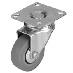 Zestaw kołowy skrętny do aparatu - koło termoplastyczne - Ř koła 50 do 100 mm - wysokość konstrukcyjna 70 do 124 mm - nośność 40 do 60 kg
