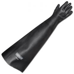 Puhalluskäsineet RGS-800 - puhalluskaappeihin - saumaton - luonnonkumi - pituus 800 mm