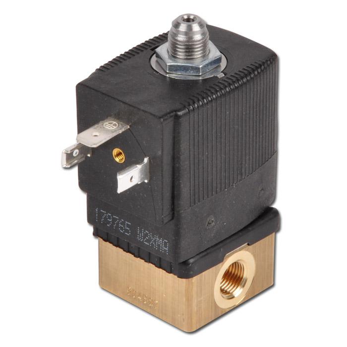 3/2-weg -  magneetventiel - type 6014 - messing - neutrale media - IG G 1/8" - stroomloos gesloten of geopend - PN 0 tot 10