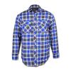 Thermoshirt "ONTARIO" - 100% katoen - blauw geruit