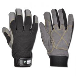 Winterhandschoen "Rigger" - kunstleer - kleur zwart/grijs