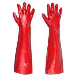 Werkhandschoen "Memphis" - PVC met katoenen voering - Kleur roodbruin - Norm EN 388/ Klasse 4121