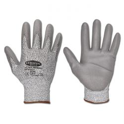 Gant tricoté "Wenzhou" - tricot fin Dyneema - couleur grise - avec revêtement partiel PU - norme EN 388 CE Cat.2 - main de strong>
