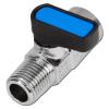 Mini-kogelkraan - messing verchroomd - enkelzijdige knevelgreep - IG/AG Rp/R 1/8" tot Rp/R 1/4" - DN 6 - PN -0,99 tot 20