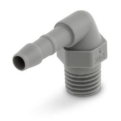 Haakse inschroefstukken WES - kunststof - 3 tot 19 mm - M5 tot M26x1,5 of 1/8" tot 1/4" NPT - VE 50 of 100 stuks - prijs per stuk