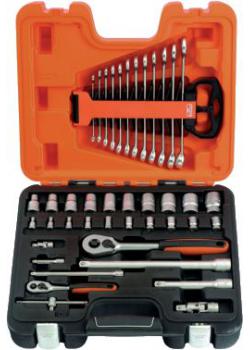 Steeksleutelset aandrijving 1/4" en 1/2" - 41-delig  Bahco