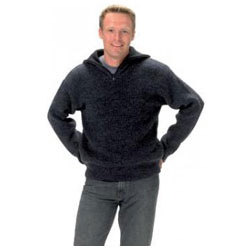 Troyer Pullover - "Foehr" - blå-marmoreret - størrelser S-XXL / 46-64