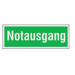 Zusatzschild "Notausgang" - Aluminium - EVERGLOW®
