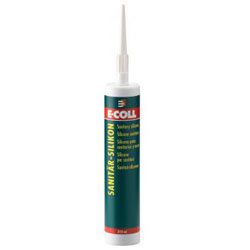 Sanitair siliconen - diverse kleuren - E-COLL - 310 ml - VE 12 stuks - prijs per VE