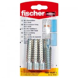 Metal expansion anchor FMD - Innehåll 4 x metal expansion anchors - Borrkärna Ø 12-14 mm - Djuplängd 60 mm - Skruv Ø 8-10 mm - Min. borrhålsdjup 68 mm