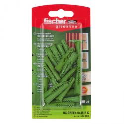 Universal plug UX GREEN 6 x 35 R K - med kant - SB-kort
