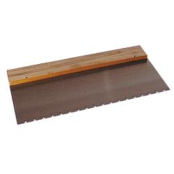 Tandspachtel - gereedschapsstaal gehard - bladbreedte 300 mm - houten ruglijst