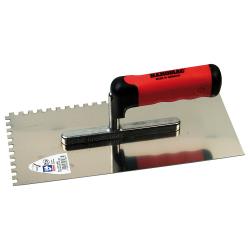 Truelle de lissage - dentelée - acier inoxydable - longueur de lame 280 mm - largeur de lame 130 mm - 2K-Ergo soft grip